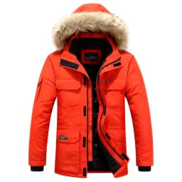 Fleece Winter Fur Hooded Parkas Men Duck Down Snow Jacket Windproof Coats Thickened -30 Degree Keep Warm Outdoor Outerwear