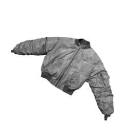 Winter Vintage Distressed Style Wrinkle Design Baseball Jacket Cotton American Hip Hop Coat Warm Parka