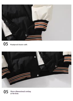 Men's Parka Cotton Padded Jacket Hooded Letter Embroidery Zipper Pockets Coldproof Outerwear Male Coat Streetwear Chic Hot Sales