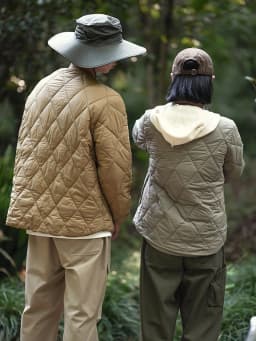Dukeen Vintage Lingge Stitched Cotton Jacket for Men Winter Solid Color Thin Warm Collarless Windproof Coats Men's Clothing