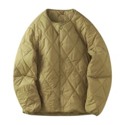 Dukeen Vintage Lingge Stitched Cotton Jacket for Men Winter Solid Color Thin Warm Collarless Windproof Coats Men's Clothing