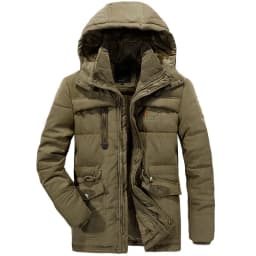 Thick Warm Winter Parka Men Fleece Hooded Mens Winter Outdoor Coat Military Fur Cargo Jackets Mens Overcoat velvet Streetwear