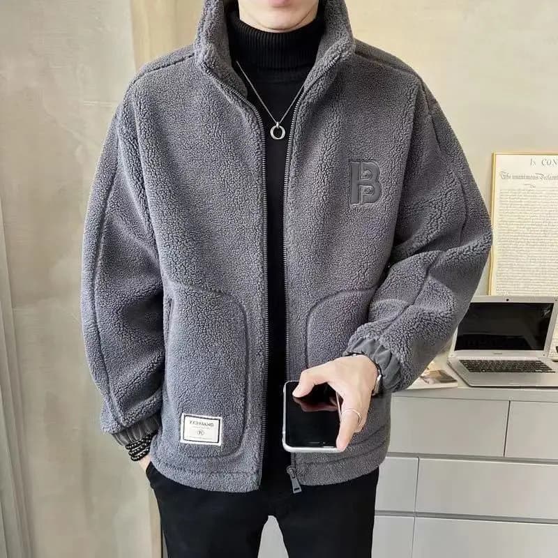 2025 New Men's Thickened Lamb Velvet Jacket Casual Autumn Winter Leisure Clothes Brand 16EME NORD Business Gentleman Style