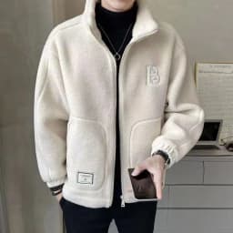 2025 New Men's Thickened Lamb Velvet Jacket Casual Autumn Winter Leisure Clothes Brand 16EME NORD Business Gentleman Style