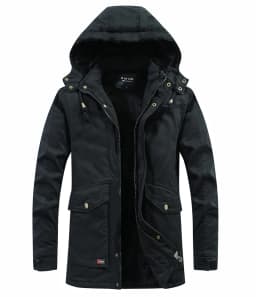 Men Washed Cotton Thick Fleece Casual New parka Winter Warm Varsity Jacket Men Parkas Coat Military Windproof Hooded Jackets Man