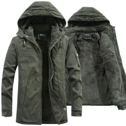 Men Washed Cotton Thick Fleece Casual New parka Winter Warm Varsity Jacket Men Parkas Coat Military Windproof Hooded Jackets Man