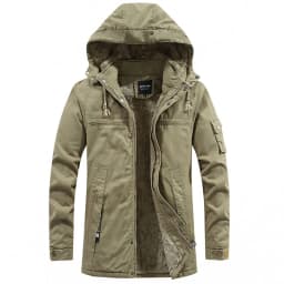 Men Washed Cotton Thick Fleece Casual New parka Winter Warm Varsity Jacket Men Parkas Coat Military Windproof Hooded Jackets Man