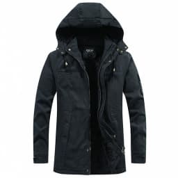 Men Washed Cotton Thick Fleece Casual New parka Winter Warm Varsity Jacket Men Parkas Coat Military Windproof Hooded Jackets Man
