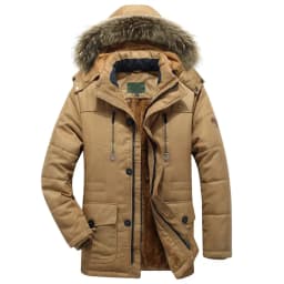 Winter Waterproof Fleece Hooded Parkas Men Solid Thick Warm Multi Pocket Safari Style Jackets Male Parka Outwear Coat Plus Size