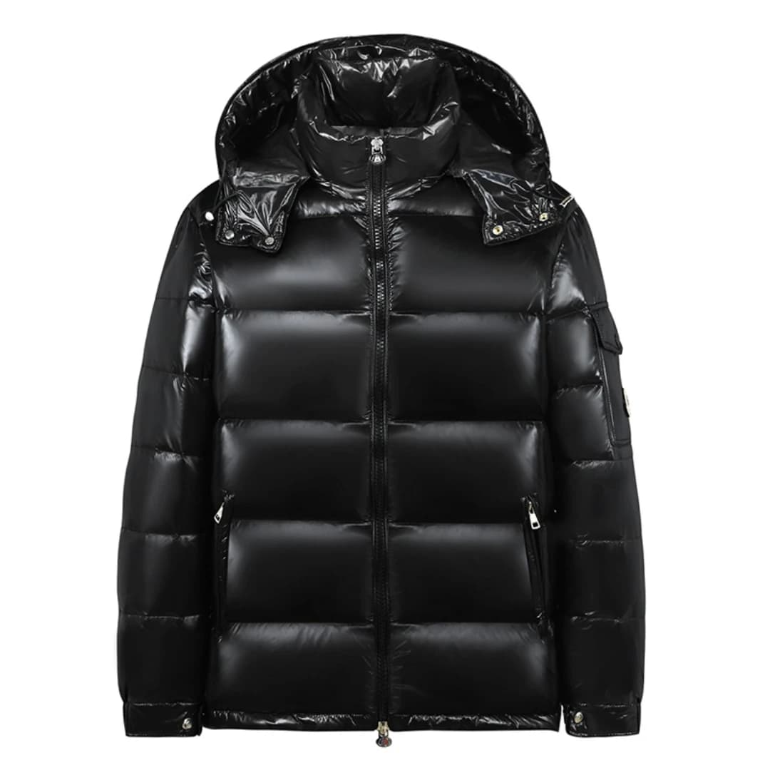 White Duck Down Jackets Winter Hooded Shiny Down Coats Mens Casual High Quality Outdoor Windproof Parka Thicken Warm Puffer Tops