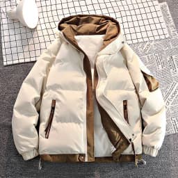 Coats Fashion Men Casual Solid Color Hooded Parkas Male Black Khaki Warm Male Coat Padded Jacket Men Winter Parkas Thick Jacket