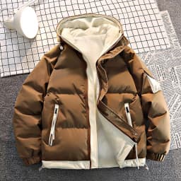 Coats Fashion Men Casual Solid Color Hooded Parkas Male Black Khaki Warm Male Coat Padded Jacket Men Winter Parkas Thick Jacket