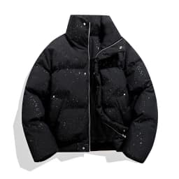 New Arrived Unisex Parkas Winter Starry Sky Design Trendy Brand Parkas Couple Style Thick Bread Jacket New in Men Women Parkas