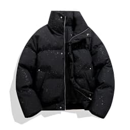 New Arrived Unisex Parkas Winter Starry Sky Design Trendy Brand Parkas Couple Style Thick Bread Jacket New in Men Women Parkas