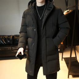 Windbreak Hooded Parkas Male Padded Long Jacket Parkas New Men Casual Korean Style Parkas Men Wind Breaker Outdoor Snow Jacket