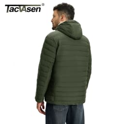 TACVASEN Men's Puffer Jacket Winter Warm Hooded Sherpa Lined Water Resistant Windproof Insulated Jacket Warm Winter Puffy Coat