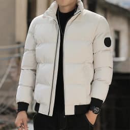Men Cotton-Padded Jacket 2025 Winter Trend Tiger Head Logo Short Padded Men Jacket Thick Casual Padded Jacket Male Parkas M-5Xl
