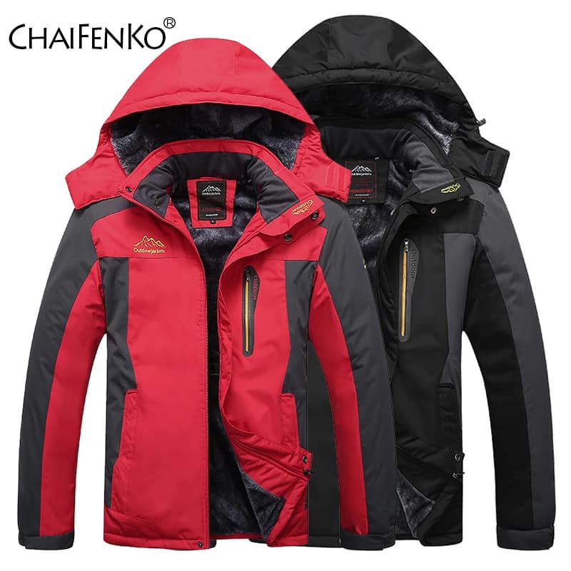 Mens Winter Fleece Warm Thick Parkas Jacket Coat Men High Quality Outdoor Outwear Waterproof Hooded Casual Parkas Men L-9XL