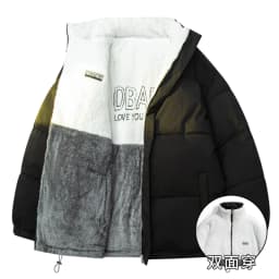 Men Thick Fleece Fashionable Parkas Winter Trendy Brand Lamb Wool Men's Parkas New Style Windproof Stand Collar Male Jacket