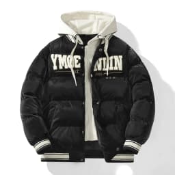 Casual Stand Collar Parka for Men Clothing Big Size Men's Thick Warm Bomber Jacket Autumn Winter Fleece Slim Fit Coat