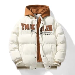 Casual Stand Collar Parka for Men Clothing Big Size Men's Thick Warm Bomber Jacket Autumn Winter Fleece Slim Fit Coat
