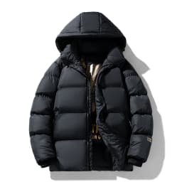 Winter Parka Coats Mens Luxury Fashion Solid Hooded Outwear Windproof Warm Jackets New Section Casual Thicken Cotton Parkas
