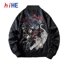 Men Women Er Jacket Dragon Tiger Embroidered Sukajan Padded Baseball Coat Japan Male Windrunner 2024 MA1 Spring Winter Z1A1