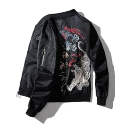 Men Women Er Jacket Dragon Tiger Embroidered Sukajan Padded Baseball Coat Japan Male Windrunner 2024 MA1 Spring Winter Z1A1