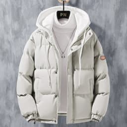 Winter Men's Padded Jackets Fashion Men Cotton Warm Down Hooded Parkas Coats Casual Men Thermal Windbreaker Coats Clothing 5XL
