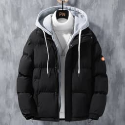 Winter Men's Padded Jackets Fashion Men Cotton Warm Down Hooded Parkas Coats Casual Men Thermal Windbreaker Coats Clothing 5XL