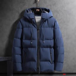 Winter Thickened Hooded Men's Cotton Jacket Warmth Outerwear Bread Style Coat Standard Fit Business Gentleman Daily Wear