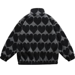 Winter New Lambswool Parka Jacket Men Coat Fashion Print Streetwear Harajuku Oversize Thickening Fleece Outerwear M-XXL