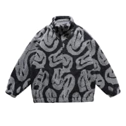 Winter New Lambswool Parka Jacket Men Coat Fashion Print Streetwear Harajuku Oversize Thickening Fleece Outerwear M-XXL