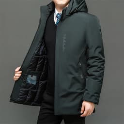 Hoodied Parka Clothes Thicken Fleece Zipper Mens Jackets Men Warm Winter Coat Men Plus Size New Waterproof Winter Jacket Men