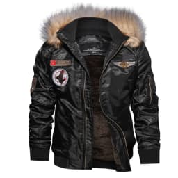 Men's Winter Outdoor Casual Thick Fleece Down Parkas Fur Coat Oversize Plus Velvet Brand Keep Warm Padded Oversized Jacket