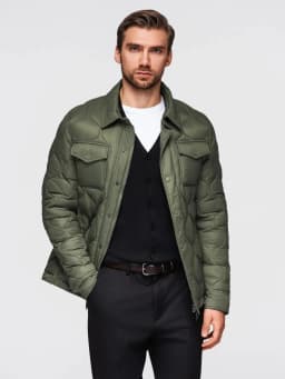 High-End Men's Lightweight Warmth Cotton Shirt Style Jacket Autumn Winter Fashion City Loose Fit Long Sleeve Cleanfit Button