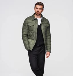 High-End Men's Lightweight Warmth Cotton Shirt Style Jacket Autumn Winter Fashion City Loose Fit Long Sleeve Cleanfit Button