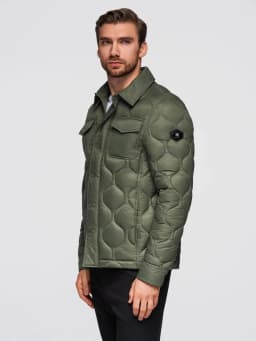 High-End Men's Lightweight Warmth Cotton Shirt Style Jacket Autumn Winter Fashion City Loose Fit Long Sleeve Cleanfit Button