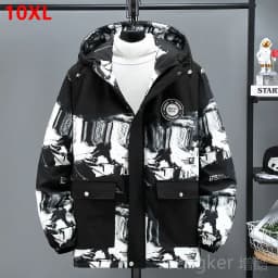 Winter plus size winter jacket men warm cotton clothing youth hooded big size jacket 10XL 9XL coat men winter