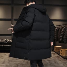 8XL 7XL Men's High Quality Hooded Jacket Black Fashion Winter Jacket Men Brand Clothing New Parka Men Thick Warm Long Coats
