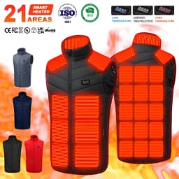High Quality Smart Safety Outdoors Heated Vest Coat Jackets Men's Women's Heating USB Electric Jacket Warm Clothing Plus Size