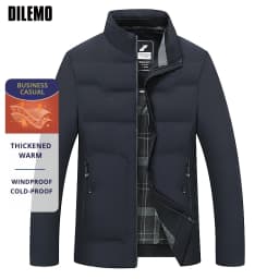 Top Grade Middle-aged Men's Bubble Puffer Parka Jacket Windbreaker Coat Winter Warm Thickened Short Outerwear