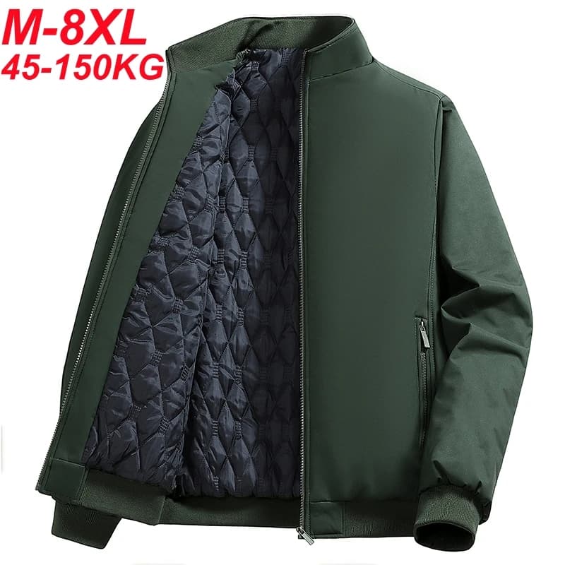Jacket Coats Men Plus Size 8xl 7xl 6xl Cotton Padded Thicken Warm Windbreaker Male Winter Work Wear Big Large Mens Clothes
