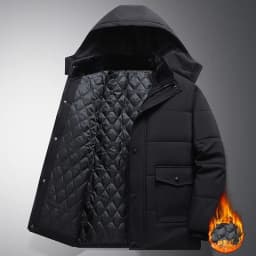 Big Size 8XL Men's Winter Jacket Hooded Fleece Lined Warm Coat Male Cotton Padded Plus Large Thick Windbreaker Casual Plush Cold