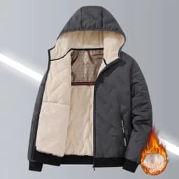 Men's Hooded Parka Casual Coats for Men Autumn Winter Warm Windproof Padded Jacket Outdoor Skiing Fleece Lining Parkas Male