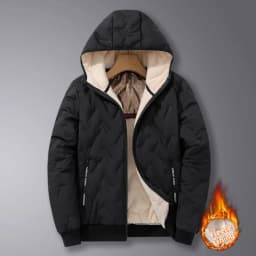 Men's Hooded Parka Casual Coats for Men Autumn Winter Warm Windproof Padded Jacket Outdoor Skiing Fleece Lining Parkas Male