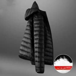 Anti-Seasonal 90 White Duck down Cotton Jacket Stand Collar Hooded Warm Winter Outerwear Regular Thickness Long Style Men's Coat