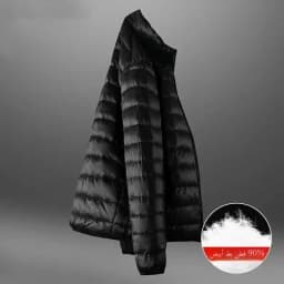Anti-Seasonal 90 White Duck down Cotton Jacket Stand Collar Hooded Warm Winter Outerwear Regular Thickness Long Style Men's Coat
