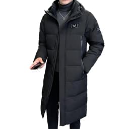 Long Thicken Outwear Parkas Jacket Men Winter Windbreaker Coats Male Clothing Long Jacket Brand Hooded Casual Windproof Parkas