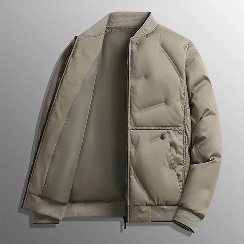 New Design Men's Warm Cotton Jackets 2025 Autumn/Winter Fashion Trend Coat Solid Color High Quality Thick Baseball Jacket M-8XL